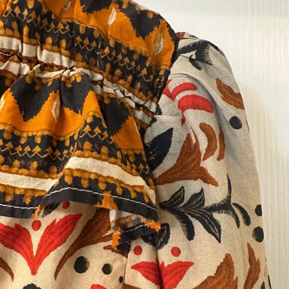 FARM Rio Long-Sleeve V-Neck Printed Blouse - Picture 8 of 9